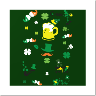 St.Patty's day icons set Posters and Art